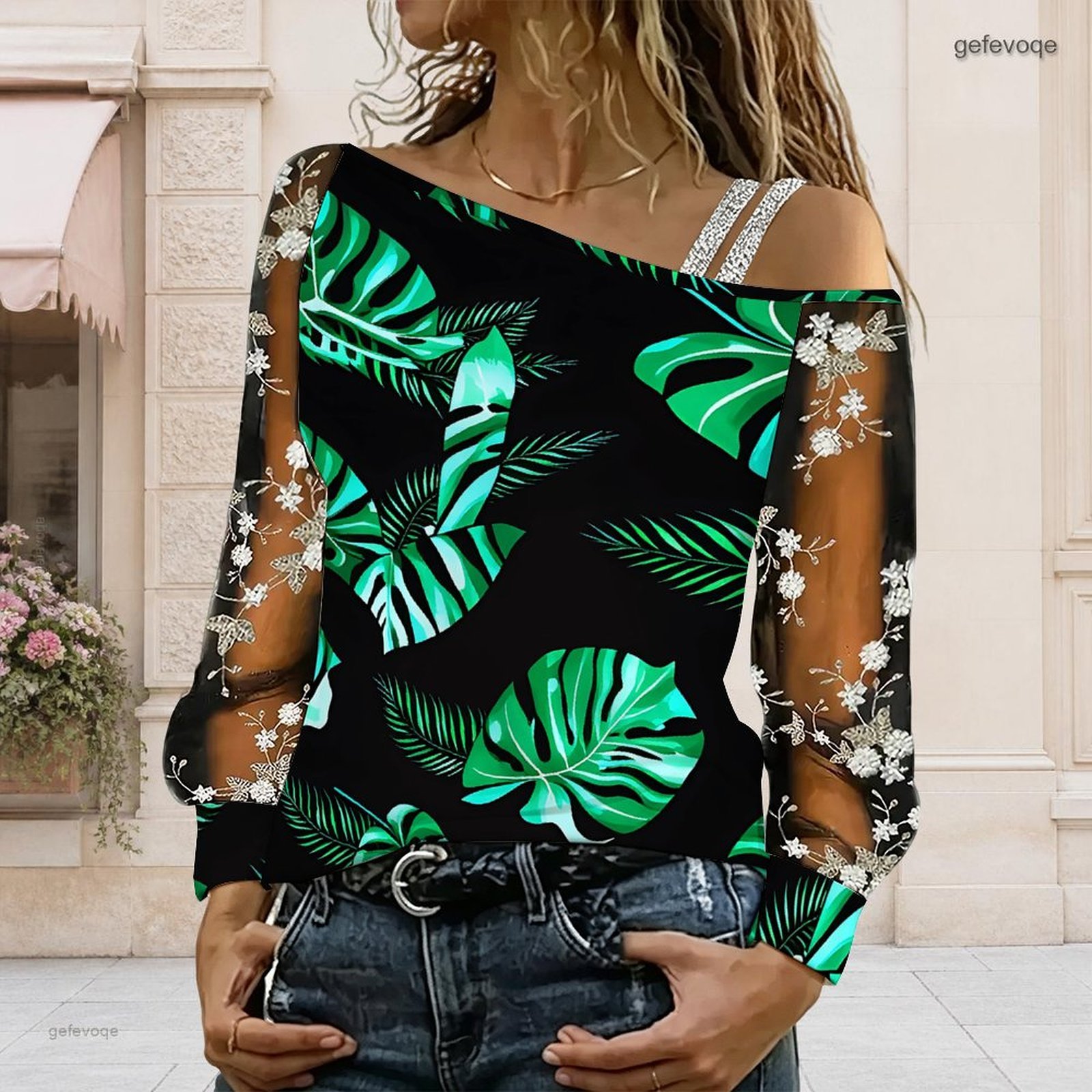 Blouse Off Shoulder - Blus Wanita Off Shoulder Asimetris Satu