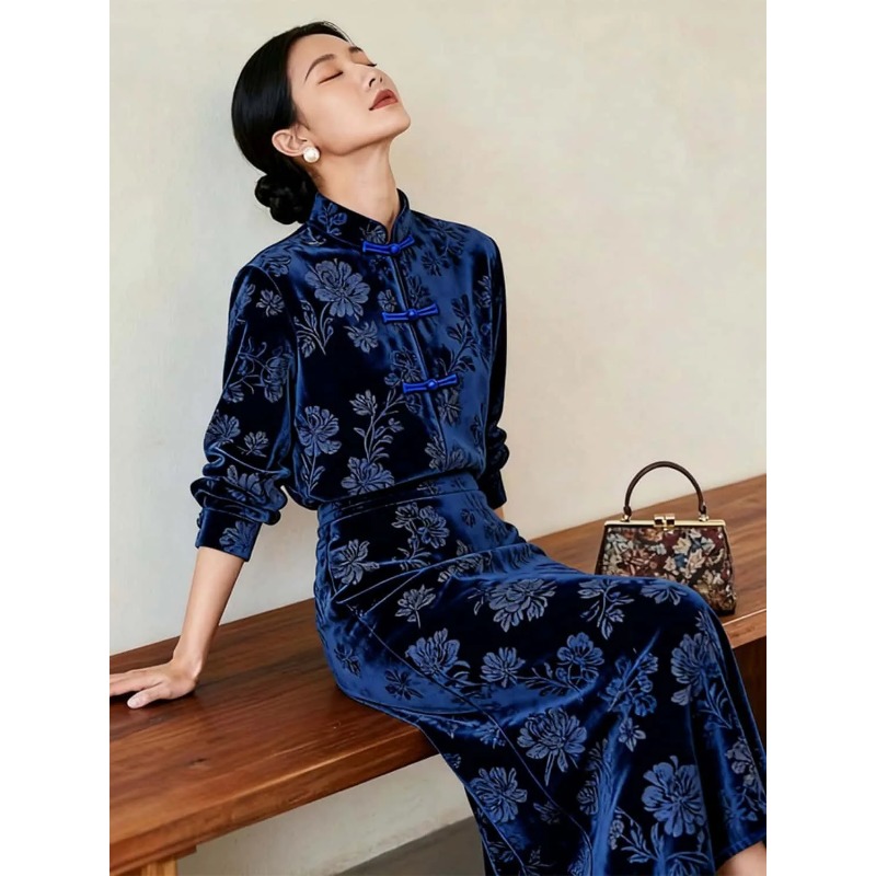 Setelan Dua Potong Wanita Gaya - Midi Skirt Floral ulasan dan harga