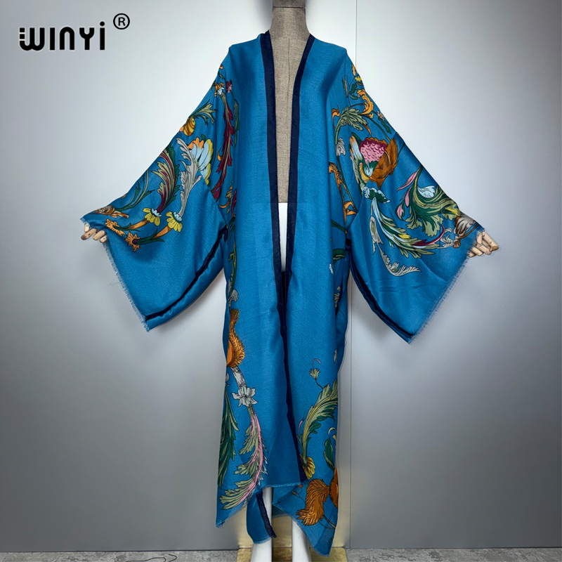 WINYI Gaun Maxi Kimono Boho Af - Cover Up Kaftan ulasan dan harga
