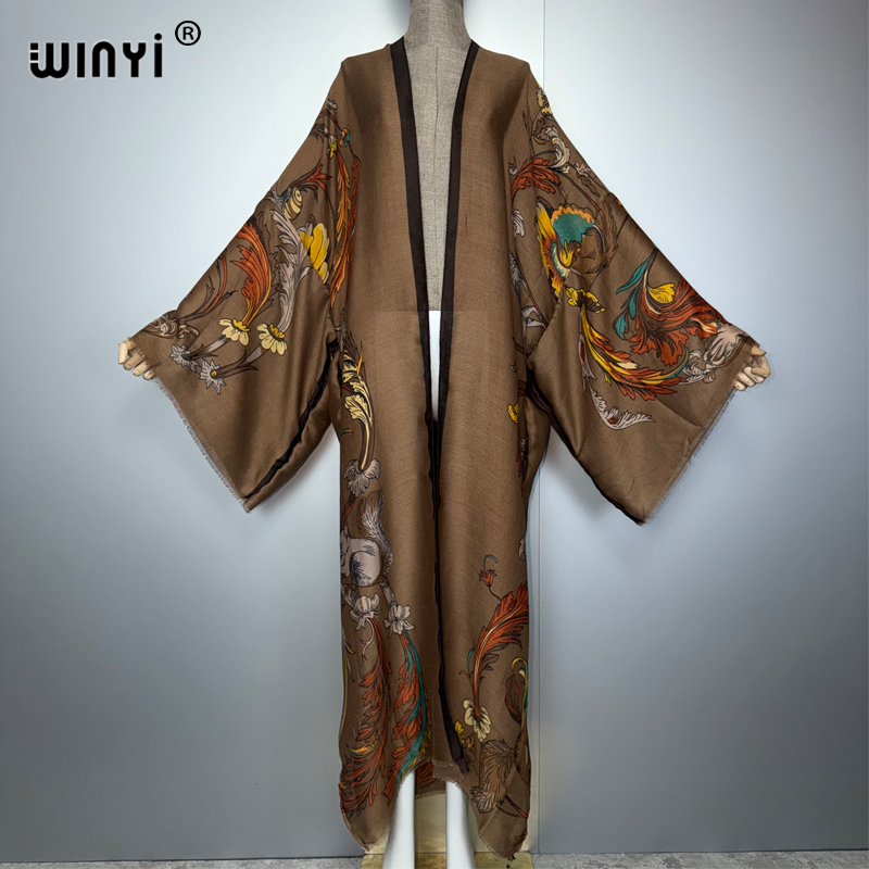 WINYI Gaun Maxi Kimono Boho Af - Cover Up Kaftan ulasan dan harga