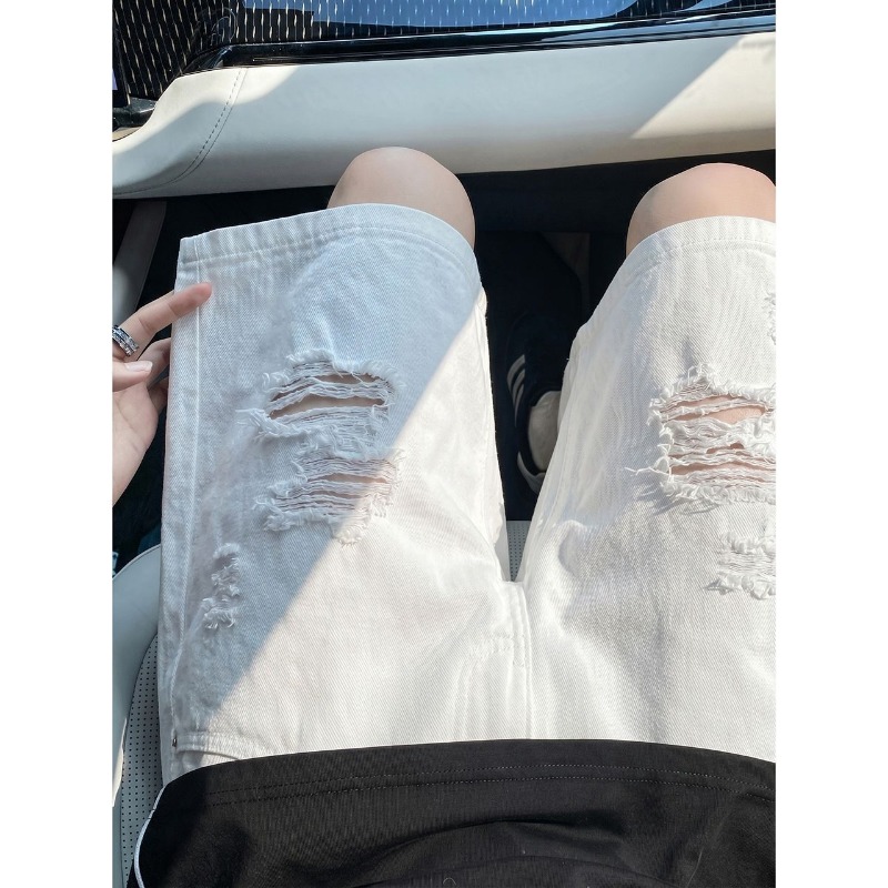 Celana Pendek Denim Pria Model - Shorts Denim Frayed ulasan dan harga
