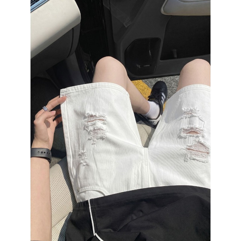 Celana Pendek Denim Pria Model - Shorts Denim Frayed ulasan dan harga