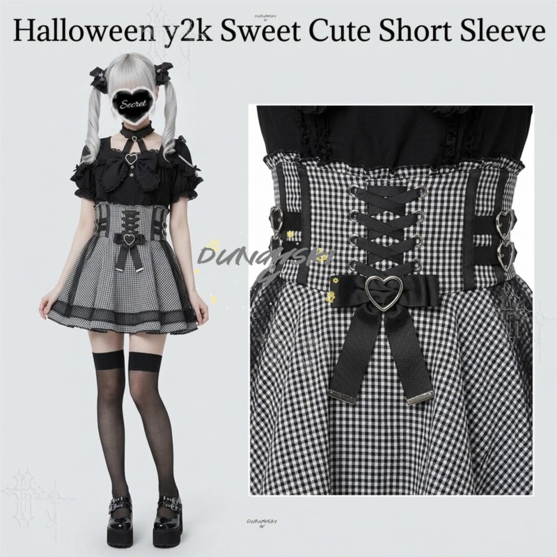 Set Seragam JK Gaya Jepang Y2K - Blouse Off Shoulder ulasan dan harga