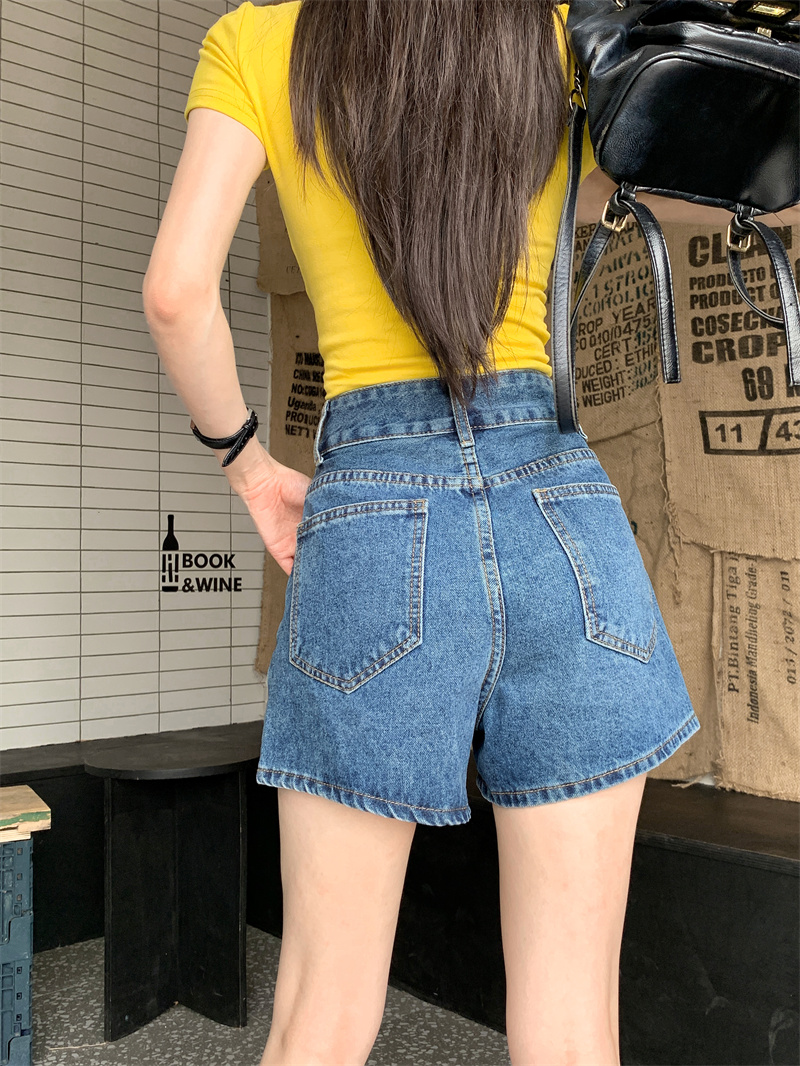 Celana pendek denim biru untuk - Shorts Denim Frayed ulasan dan harga