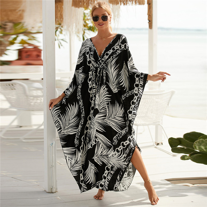 Gaun pantai wanita ukuran besa - Cover Up Kaftan ulasan dan harga